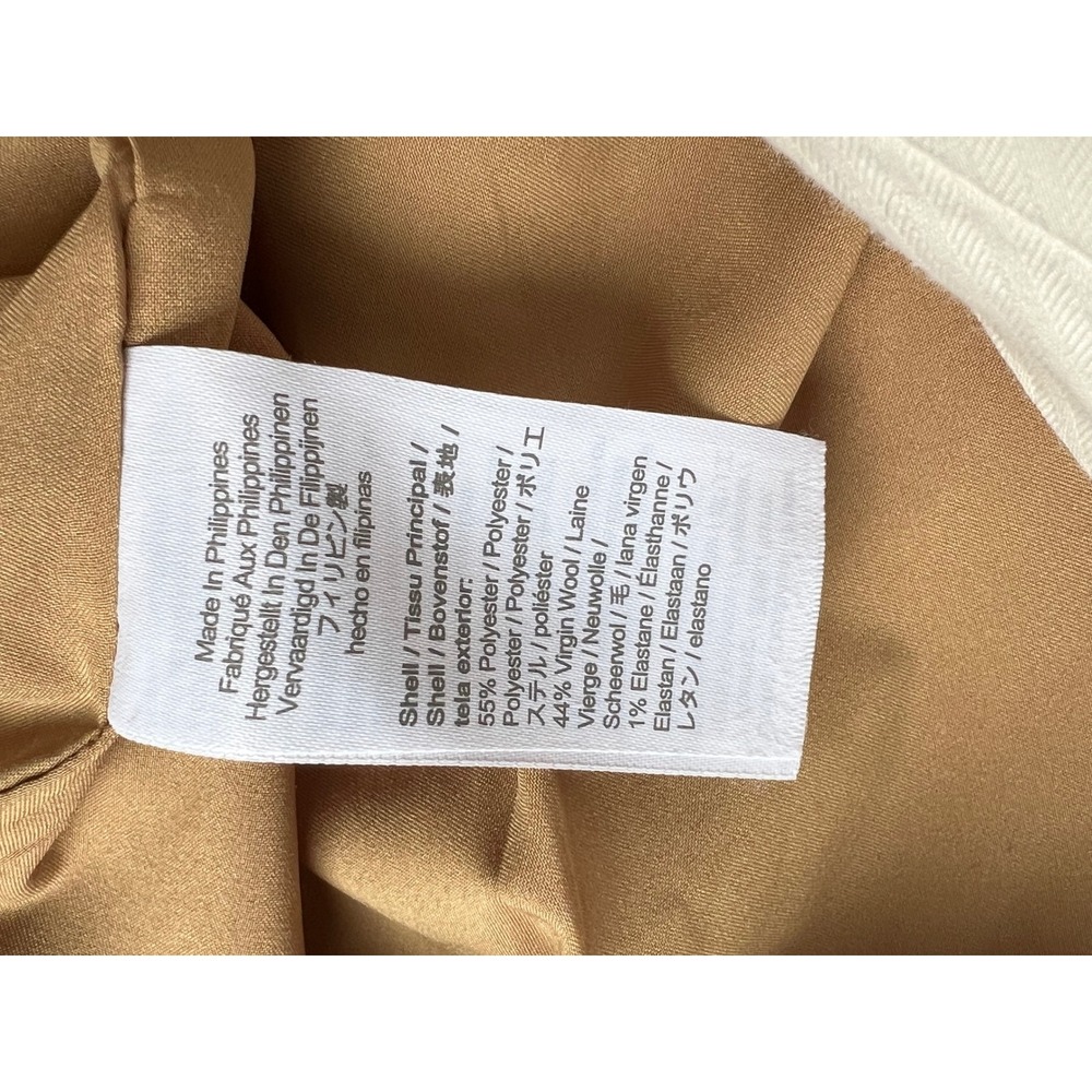J.Crew Womens Brown Italian Fabric Nova Fides Herringbone Pants Wool Blend 6 - Picture 9 of 10